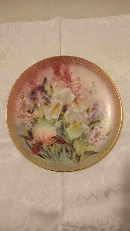 Iris Quartet Collectible Plate by Lena Liu