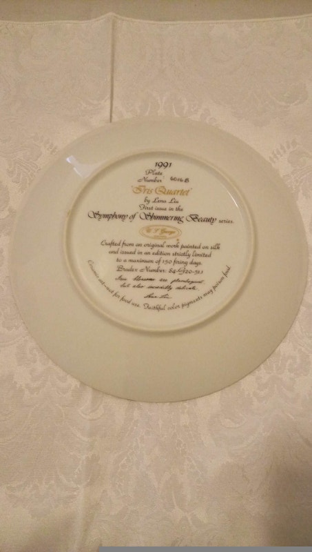 Iris Quartet Collectible Plate by Lena Liu - photo 2