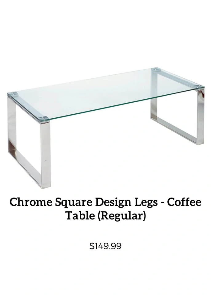 Modern Chrome Square Leg Table Set - photo 4