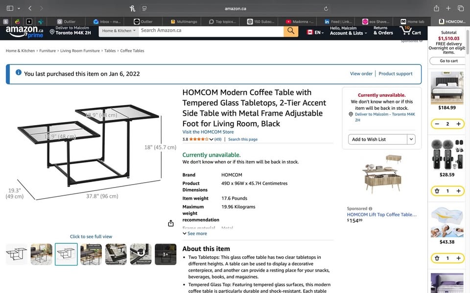 Central Glass Table for Sale — $40 - photo 4