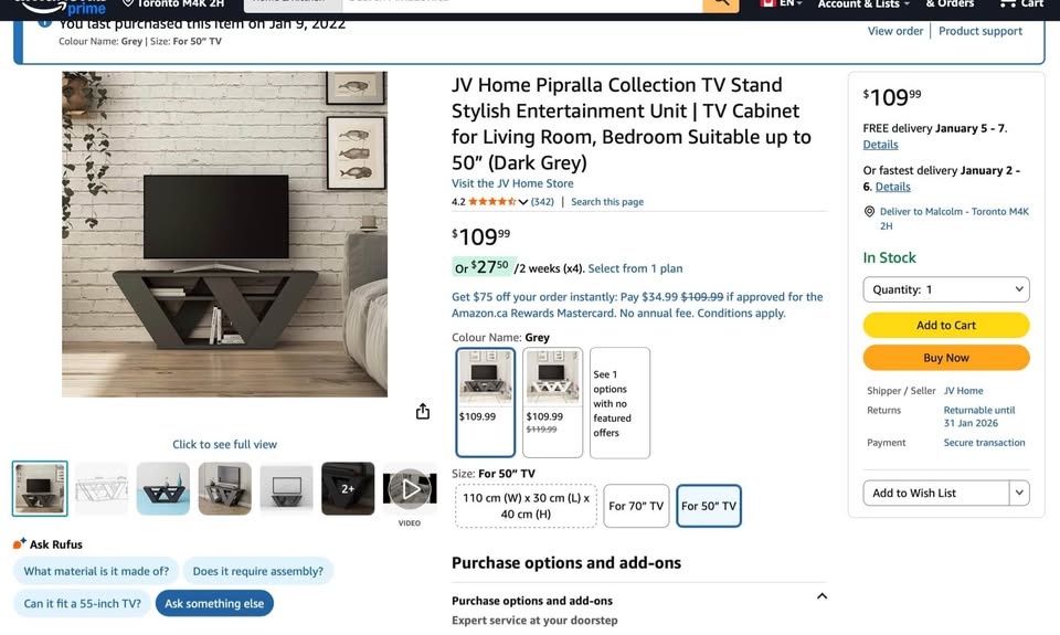 50-Inch TV Stand for Sale — Great Condition - photo 3