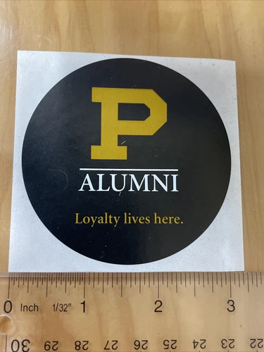 Purdue Alumni Decal Sticker “Loyalty Lives Here” 3” Round - photo 2