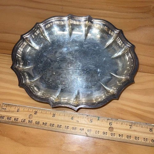 Chippendale Silver Candy Trinket Dish 7”x6”