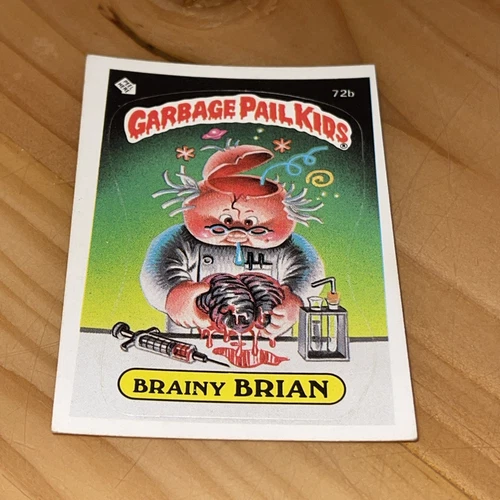 1985 Topps Garbage Pail Kids GPK Series 2 # 72b Brainy Brian