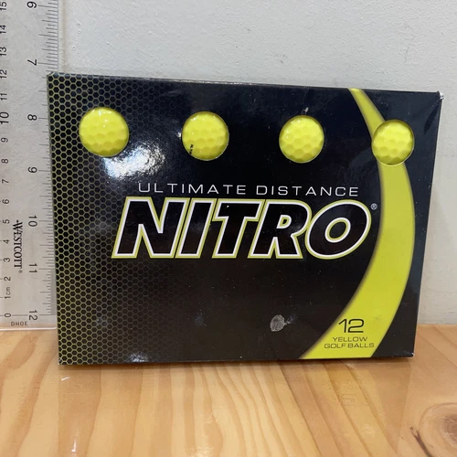 Nitro Ultimate Distance Golf Balls - Yellow - 12 Pack - New