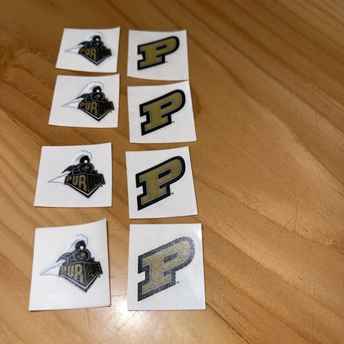 Purdue University BOILERMAKERS 8/pk NCAA Logo Scrapbook Stickers