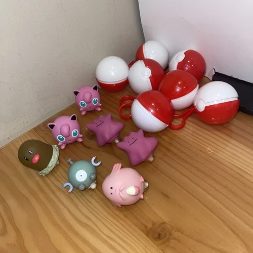 Lot Of 7 Pokemon Burger King Toy Top Spinners 1999