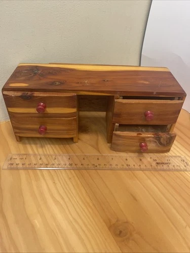 Salesman Sample Cedar Vanity Chest of Drawers Vintage