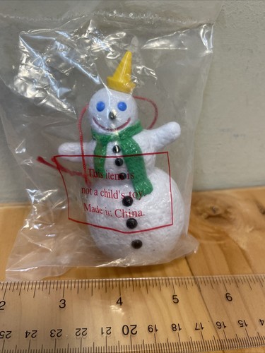 Jack in the Box Snowman Christmas Ornament 1995 NOS