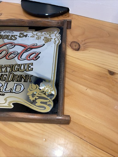 Coca~Cola Relieves Fatigue Mirror Tray Sign - photo 2