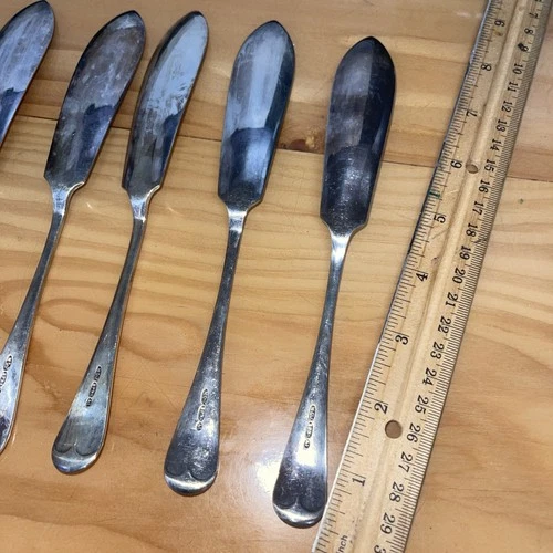 Antique M.L.J EPNS A1 Silver Plate 6 pc. Butter Knives Set - photo 3