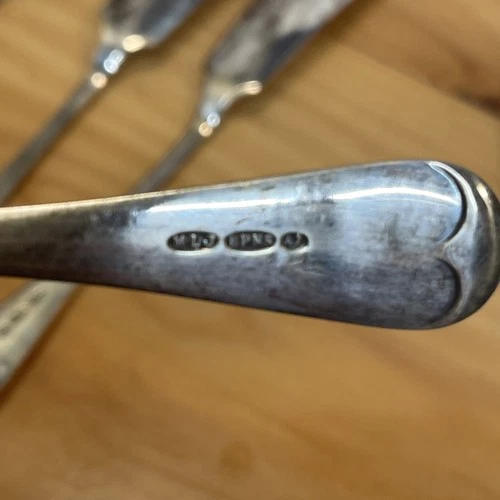 Antique M.L.J EPNS A1 Silver Plate 6 pc. Butter Knives Set - photo 5