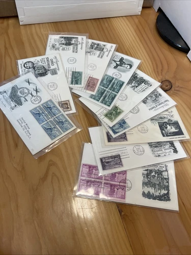 Lot Of 11 US Stamps FDC #1017, 18, 19, 20, 21, 23, 24, 25, 25, 2