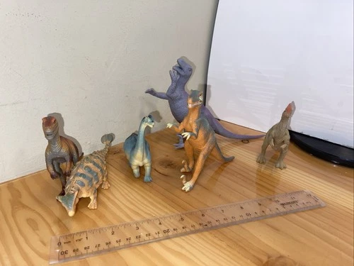 Vintage Dinosaur Toy Lot Of 6