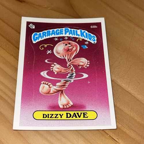 1985 Topps Garbage Pail Kids GPK Series 2 # 68b Dizzy Dave