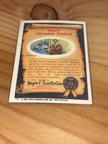 1985 Topps Garbage Pail Kids GPK Series 2 # 65a Shrunken Ed - photo 2