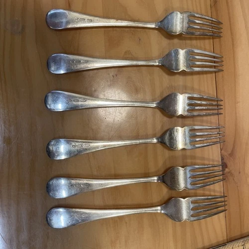 Antique Silver Plate Fork Set - photo 2