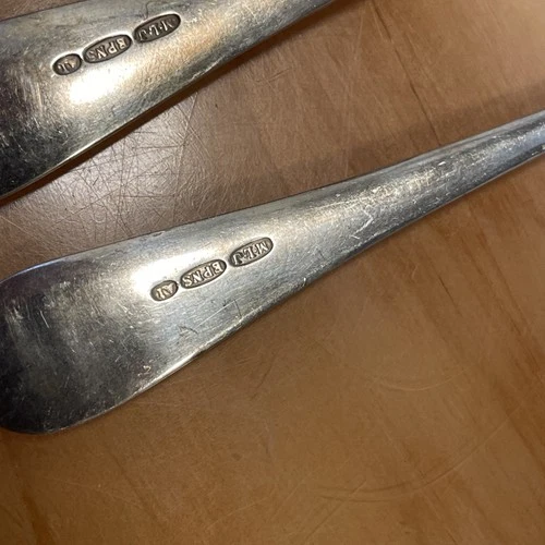 Antique Silver Plate Fork Set - photo 3