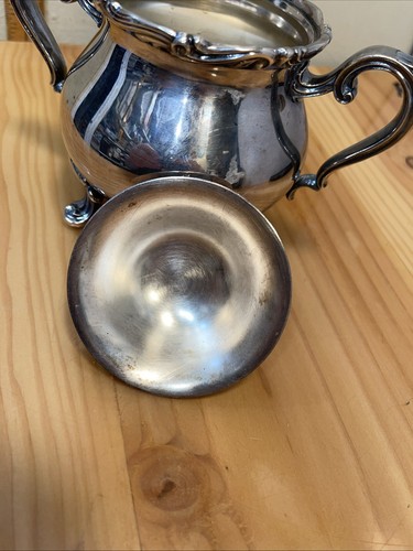 Vintage Silver Sugar Bowl Set 2pc 7203 - photo 3