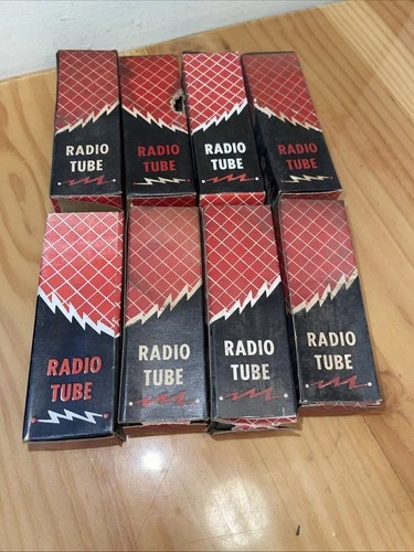 Large Lot Of 8 Electron/electronic Radio Tubes Vintage