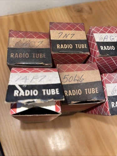 Large Lot Of 8 Electron/electronic Radio Tubes Vintage - photo 3