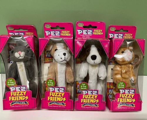 PEZ Fuzzy Friends Set of 4 Candy Dispensers