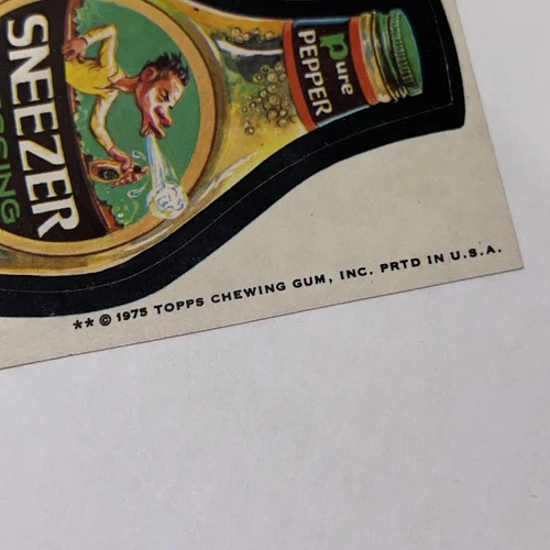 1975 VINTAGE WACKY PACKAGES 12TH SERIES SINGLE Sneezer - photo 3