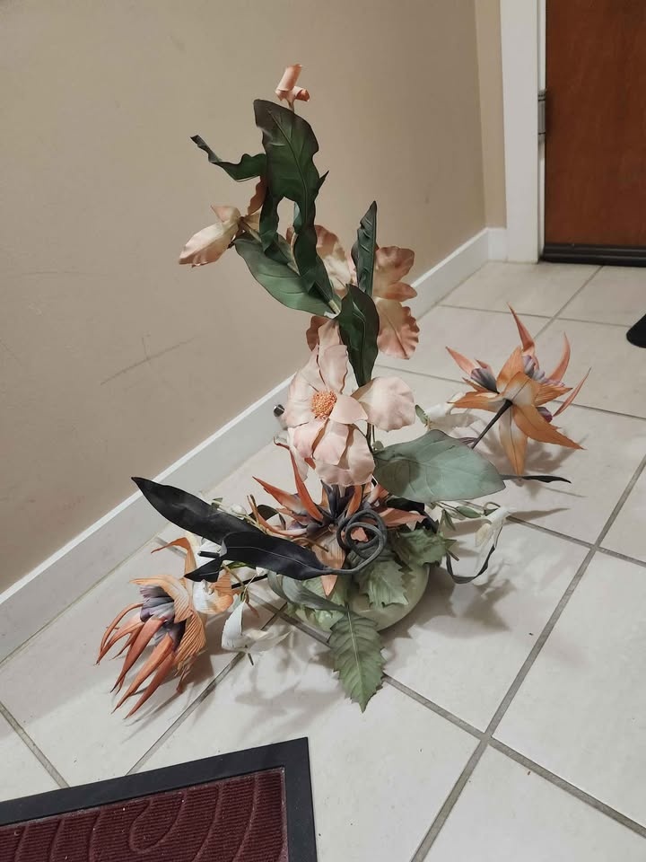 Flowers silk 30"W x 24" H - photo 3