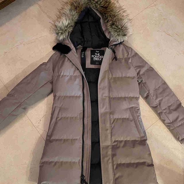 TNA The Powder Parka in Taupe - Size Small