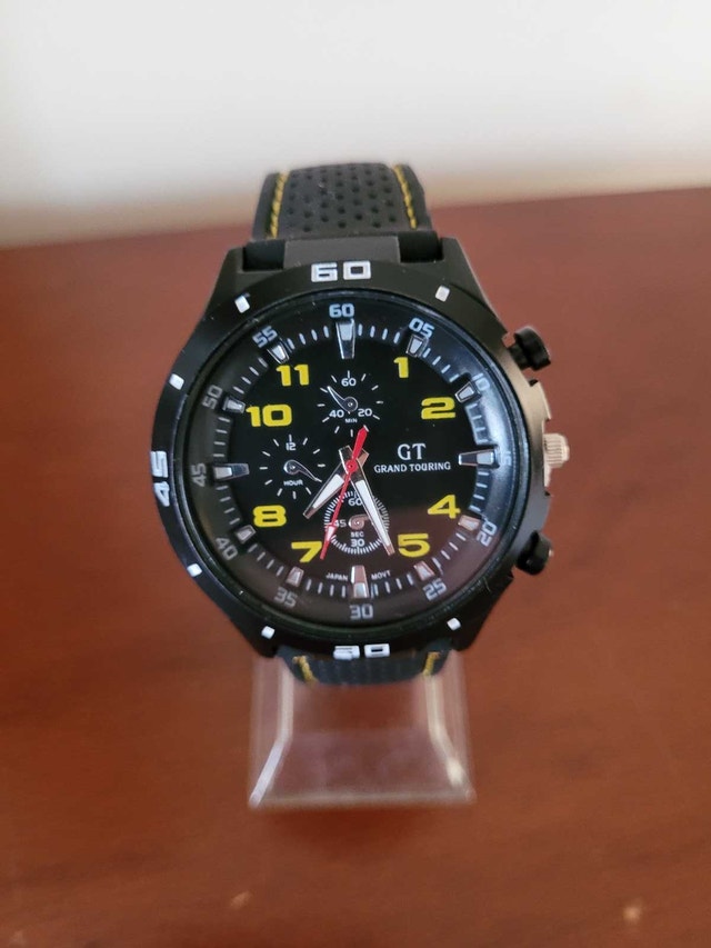 Brand New Black and Yellow GT Grand Touring Men's Watch
