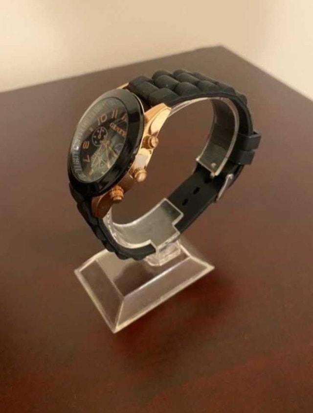 Brand New Geneva Black Watch with Gold Accents - photo 2