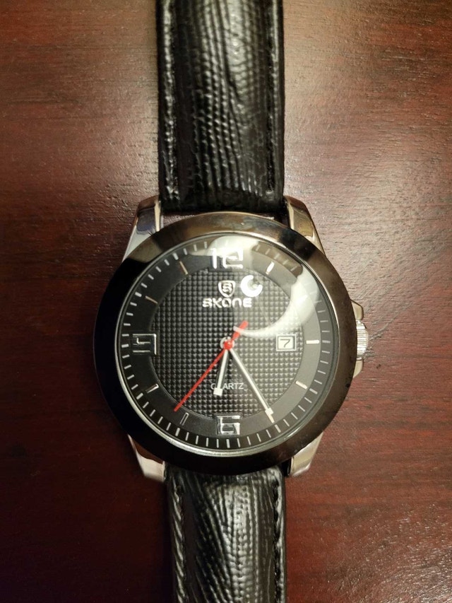 Brand New Skone Black Quartz Men's Watch