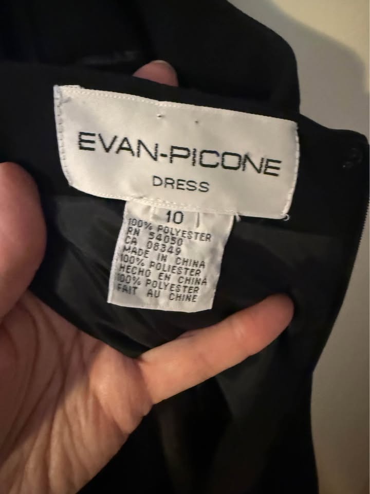 Vintage Evan Picone Dress - Size 10 - Black - photo 3