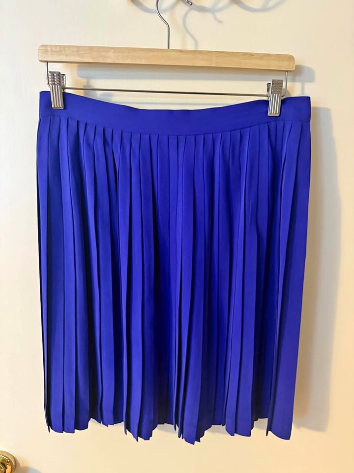 Vintage Silk Ann Klein Skirt - Size 14 - Purple