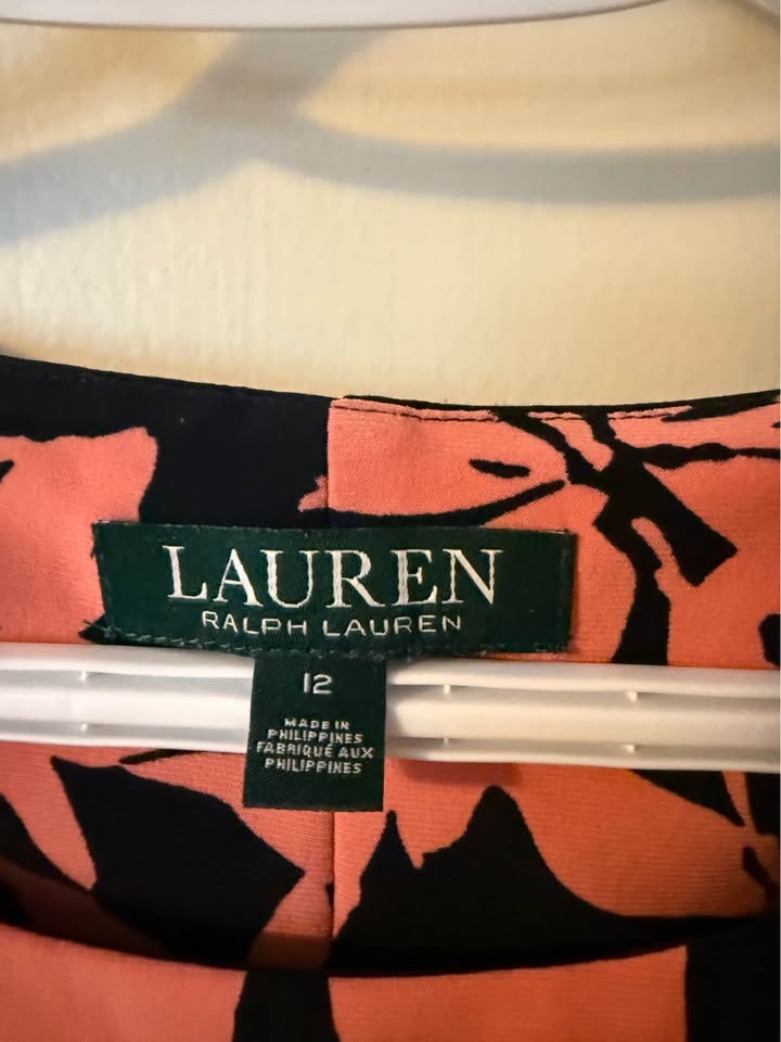 Lauren by Ralph Lauren Ladies Dress - Size 12 - Navy & Pink - photo 3