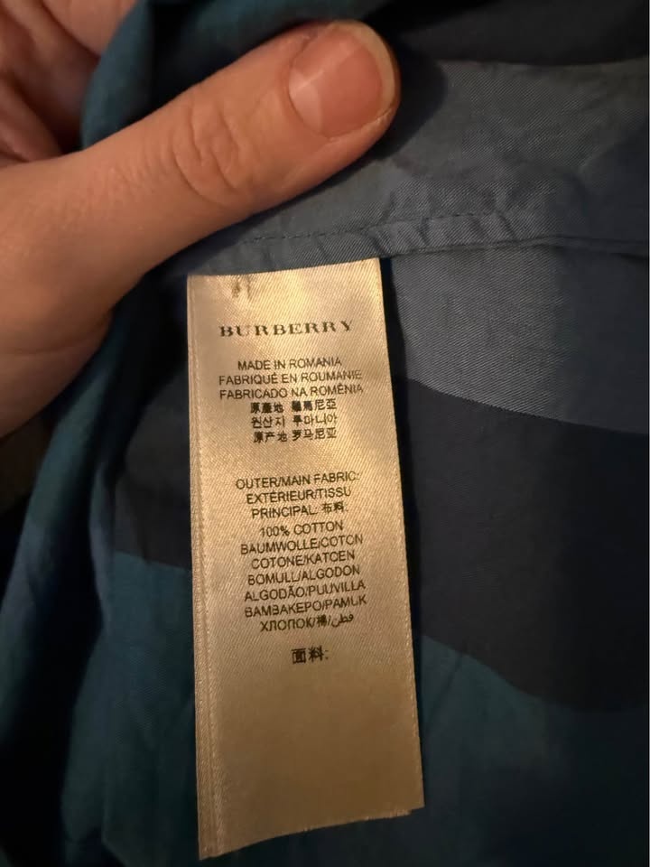 Ladies Blouse Burberry Brit - Size L - Teal - photo 4