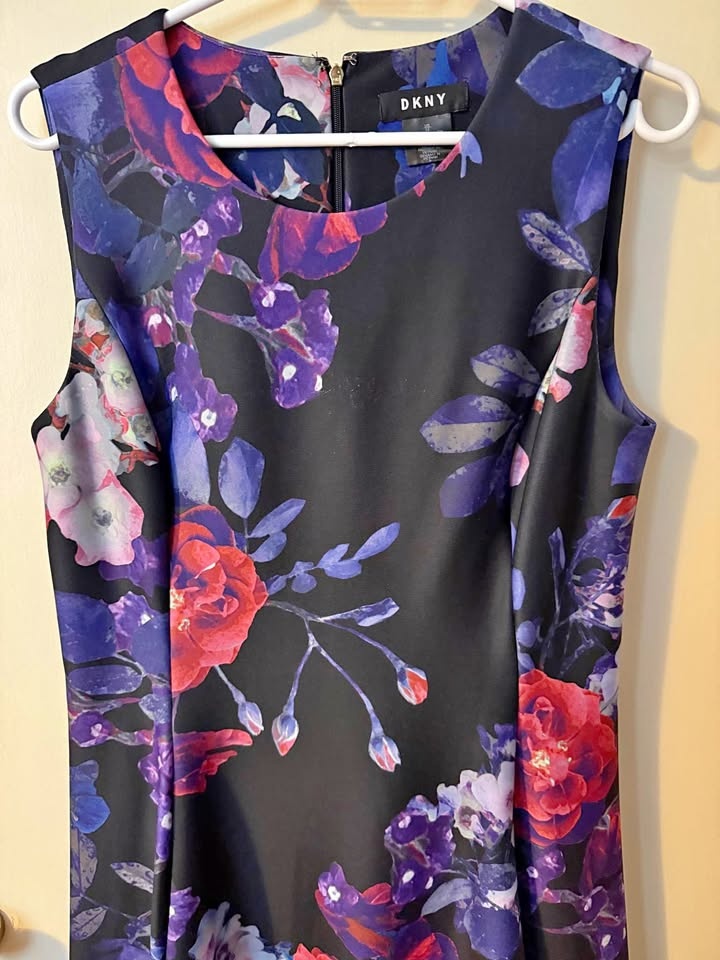 DKNY Ladies Dress - Size 12 - Black Floral