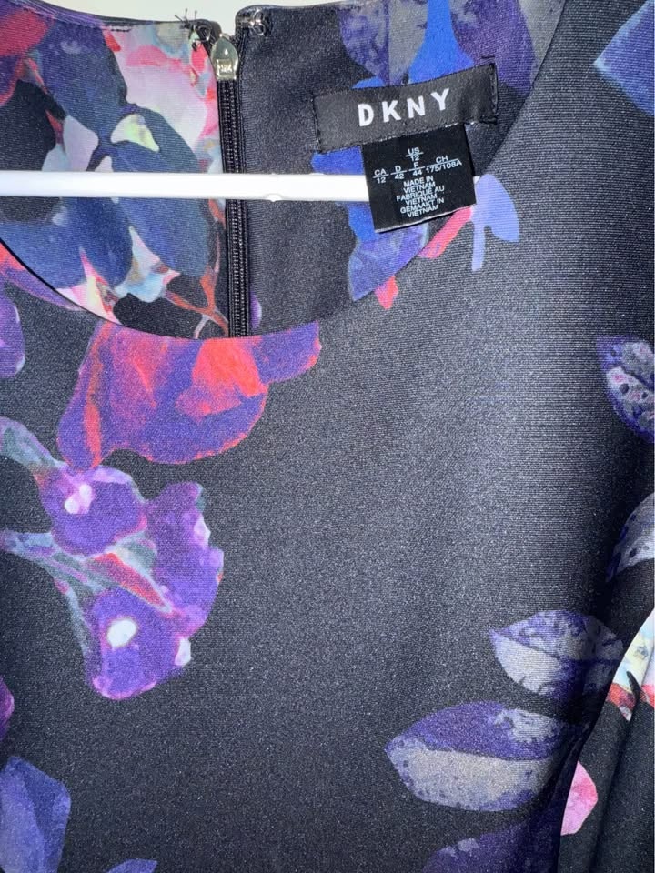 DKNY Ladies Dress - Size 12 - Black Floral - photo 4