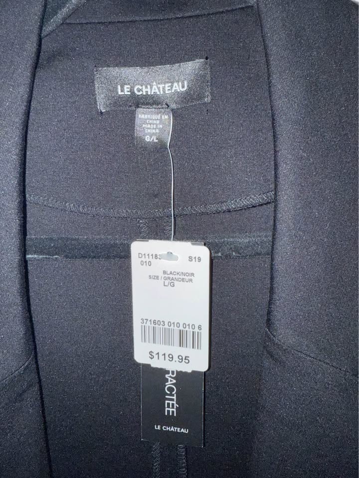 NWT Le Chateau Ladies Blazer - Size L - Black - photo 2