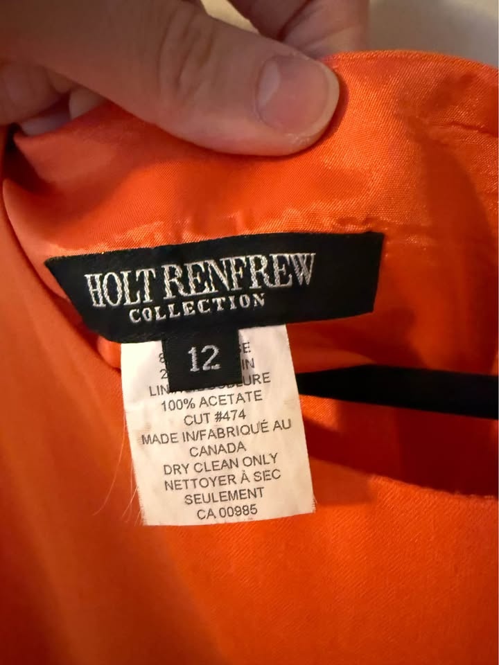 Holt Renfrew Ladies Suit Set - Size 12 - Orange - photo 5