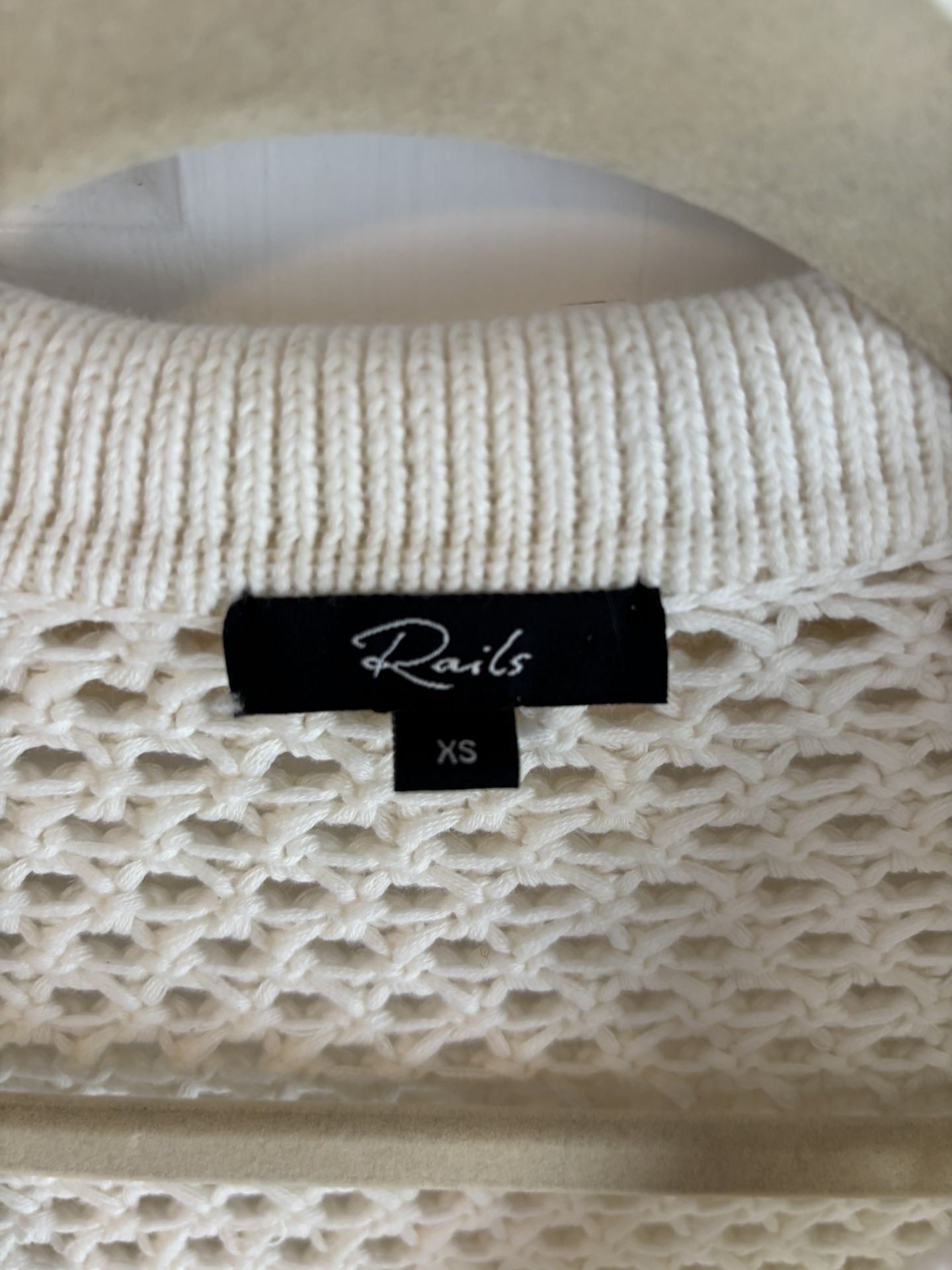 Rails White V Neck Sweater - photo 4