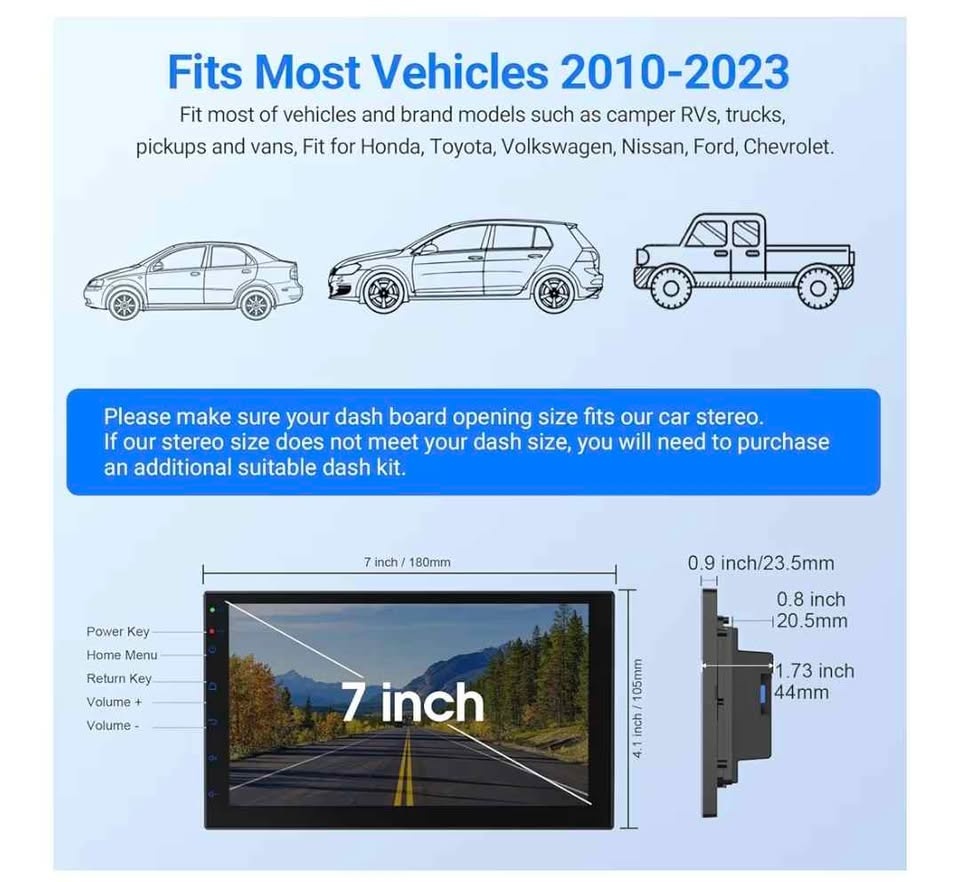 7-Inch HD Touchscreen Double DIN Car Stereo - photo 3