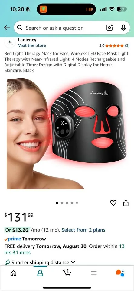 Red Light Therapy Mask for Face thumbnail