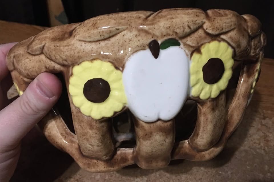 VINTAGE 1980 GOOD TIME MOLDS APPLE FLOWERS BASKET BOWL - photo 2