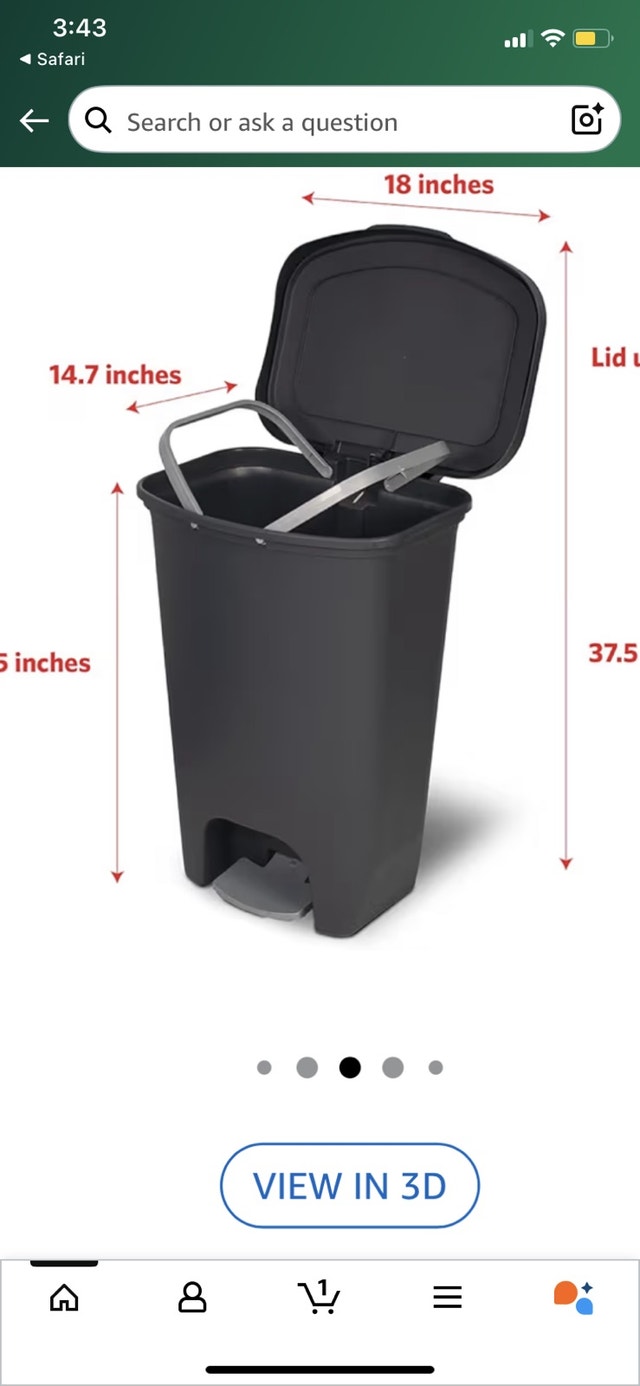 Glad Garbage Bin / Trash bin w foot pedal - photo 4