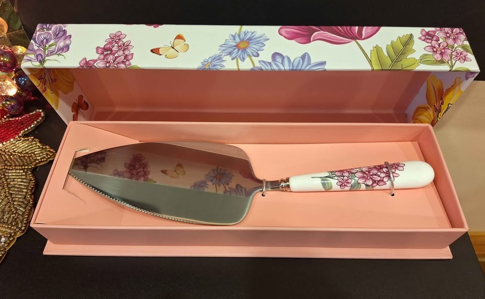 Grace Teaware Floral Cake Server, 10", New - photo 2