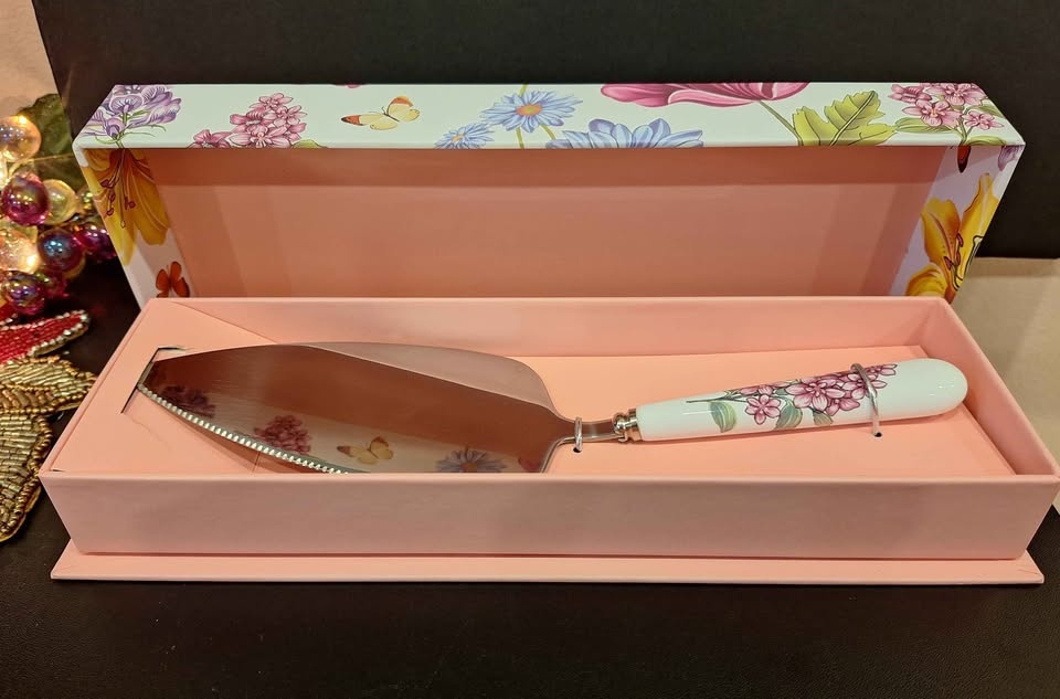 Grace Teaware Floral Cake Server, 10", New - photo 3