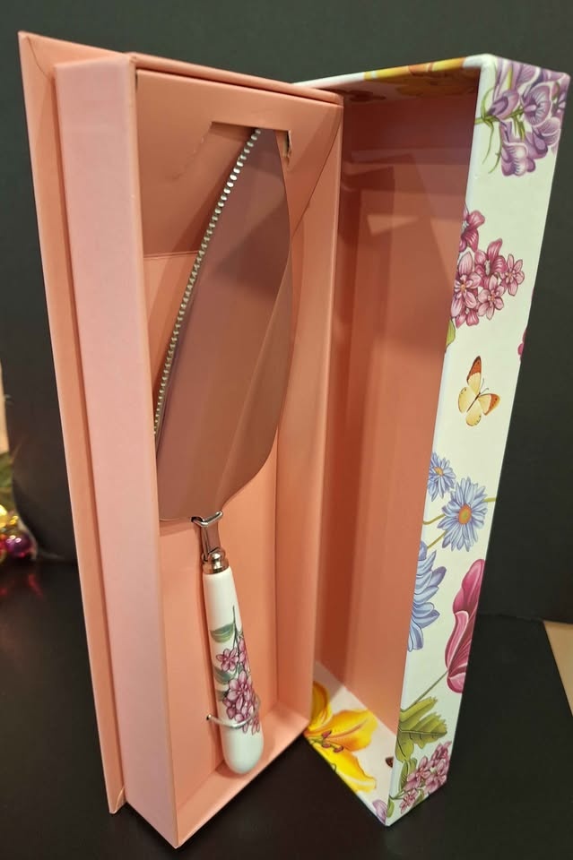 Grace Teaware Floral Cake Server, 10", New - photo 4