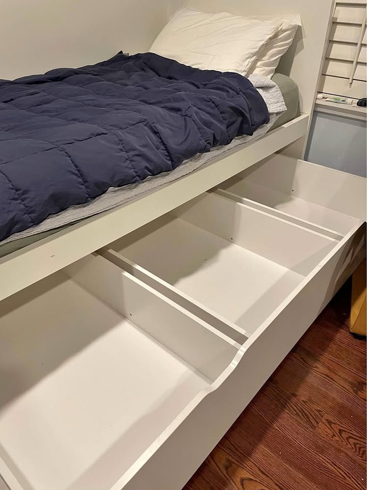 IKEA single bed with storage