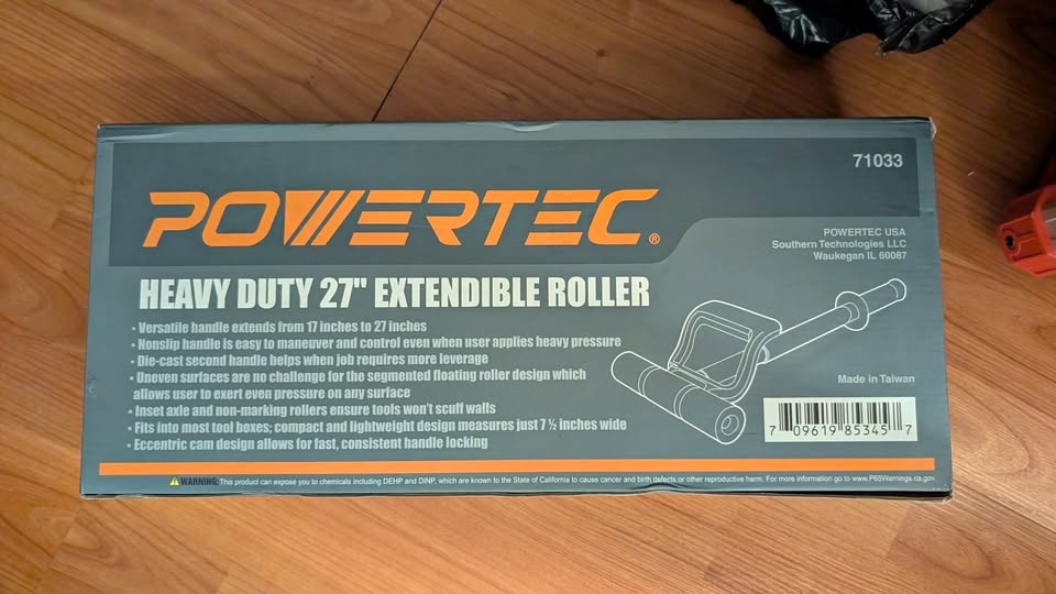 Powertec 71033 extendable roller